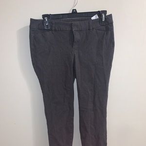 Dark grey mid rise pants
